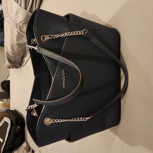 Michael Kors Navy chain bag